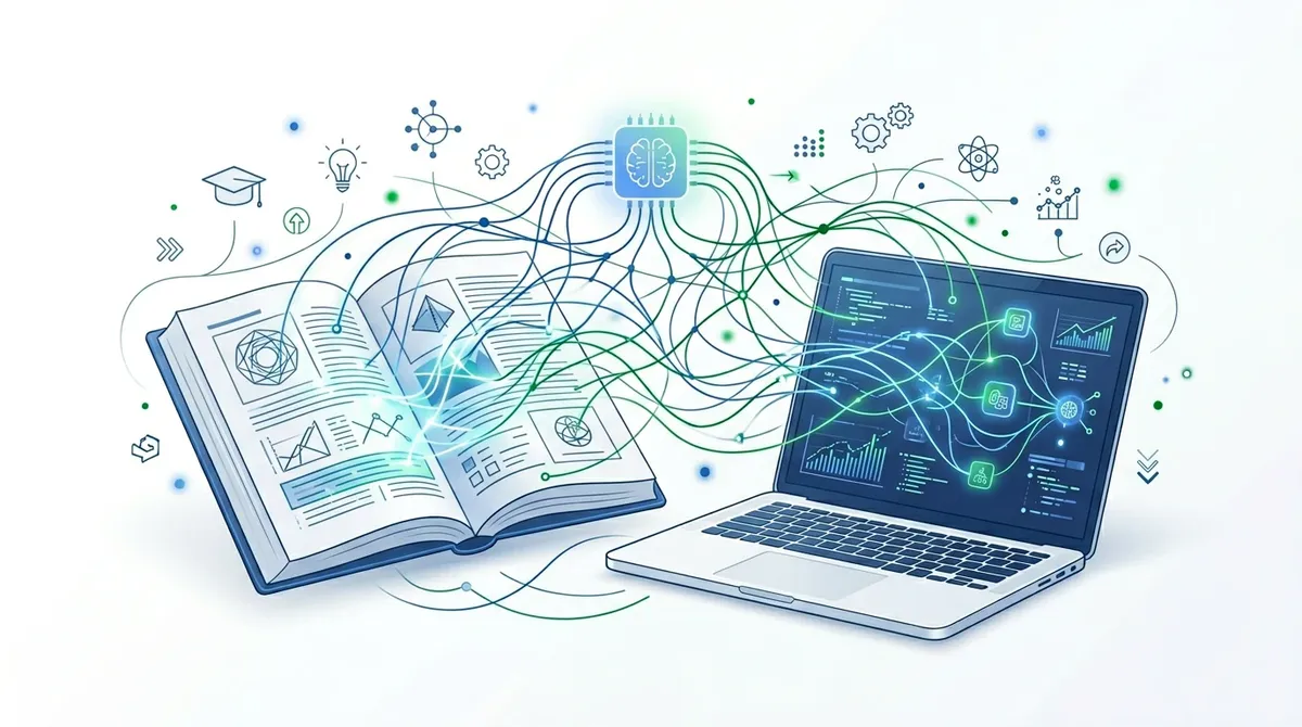 Ilustracja wsparcia modeli językowych w przygotowaniu materiałów